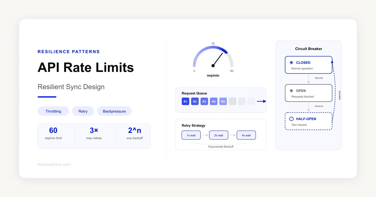Request queue and circuit breaker visualization for Wialon API rate limit handling