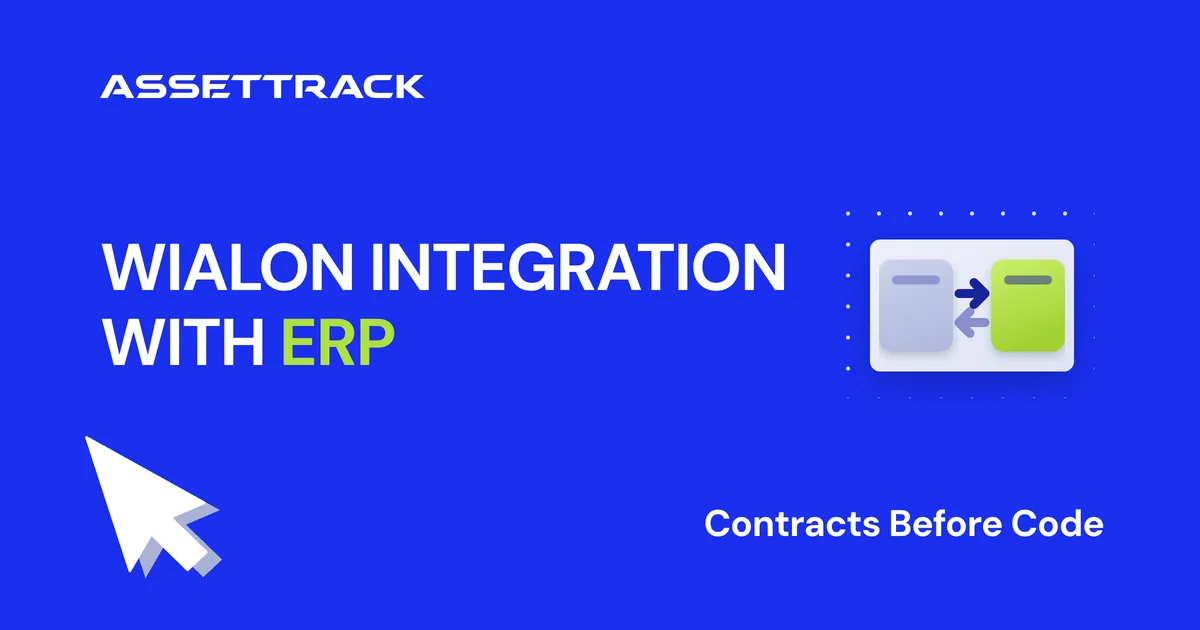 Wialon and ERP integration — data contracts, field ownership, reconciliation